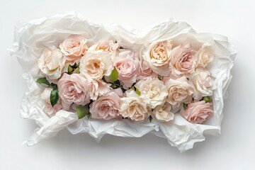 Valentine's day floral arrangement overhead view roses romantic setting aesthetic appeal for love celebrations