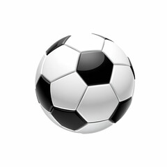 Fototapeta premium Vector Isolated Realistic Soccer Ball over white