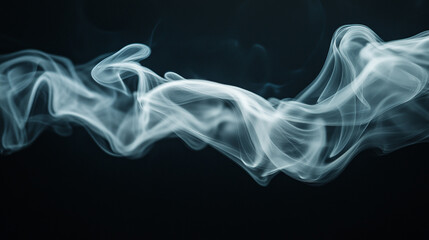 Fototapeta premium Wisps of smoke danceracefully in a dark space creating an ethereal effect.