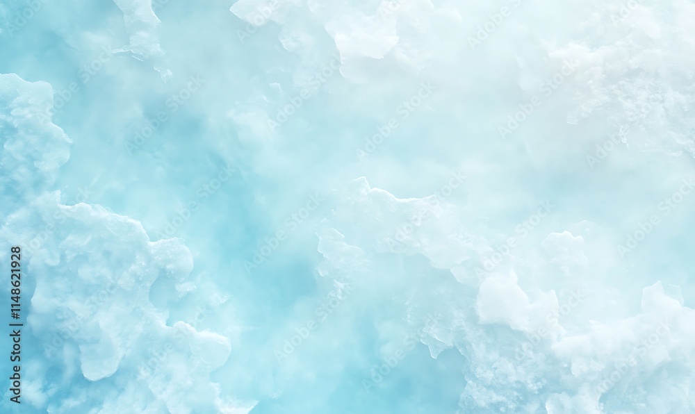 Poster top view of icy frost patterns