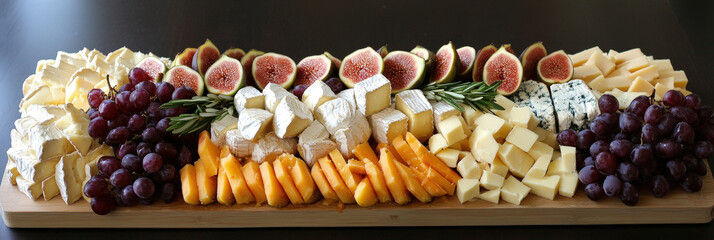Gourmet Cheese Board with Fresh Fruit