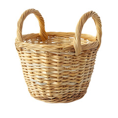 Rustic Wicker Basket  Handwoven  Empty  Storage  Home Decor  Natural  Light Brown  Oval  T