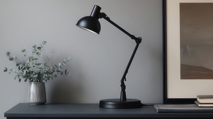 Modern Desk Lamp with Minimalist Decor Elements