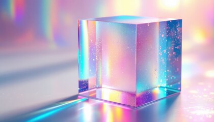 Holographic Cube: A Prismatic Display of Light and Color
