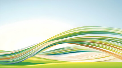 Obraz premium Abstract Green Wave Illustration
