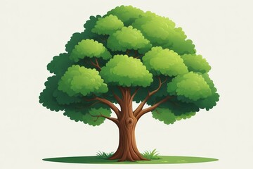 a tree with green leaves