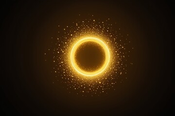 a glowing ring of fire on a black background