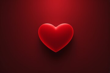 a red heart on a black background