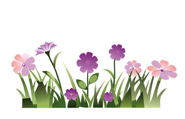 Fototapeta premium spring flowers and grass