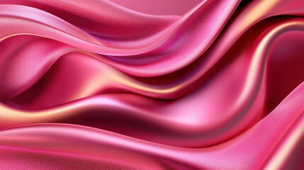 Fototapeta premium Elegant Flowing Silk Fabric in Shades of Pink and Gold Hues