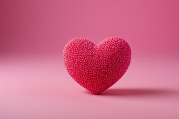 Fototapeta premium a heart shaped object on a pink background