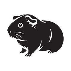 Minimalistic Guinea Pig silhouette for modern media designs - Guinea Pig illustration - minimallest Guinea Pig vector
