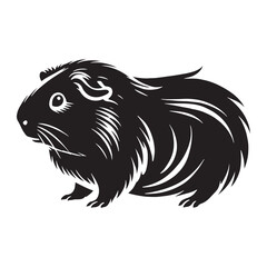 Stylish Guinea Pig silhouette for versatile artistic needs - Guinea Pig illustration - minimallest Guinea Pig vector
