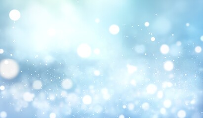 Abstract Blue Holiday Background with Scattered Lights and Text Space for Christmas, New Year Celebrations