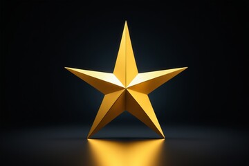 Obraz premium a gold star on a black background