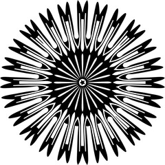 Obraz premium Radiating Chevron Lines High Quality Editable Mandala Vector Design And Illustration