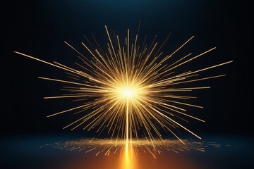 Fototapeta premium a bright fireworks with sparks on a black background