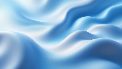 Fototapeta premium Abstract Blue and White Waves: Serene Digital Art Background