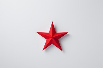 red star on white background