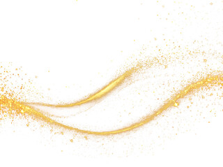 golden glitter curve illustration gold christmas element dust trail sparkling isolated png clipart transparent