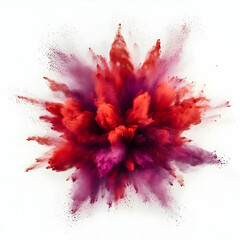 Red and Purple Powder Explosion Abstract Background