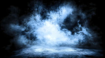 Abstract Blue Fog Background Illustration