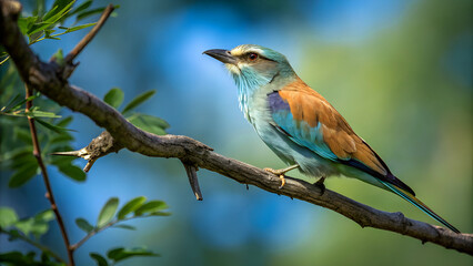 a beautiful sparrow on a branch