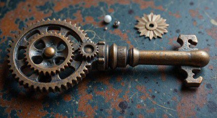 old rusty gear