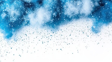 Fototapeta premium Blue and White Abstract Background with Splashes of Colorful Particles