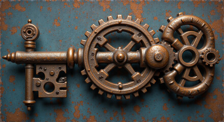 old rusty lock
