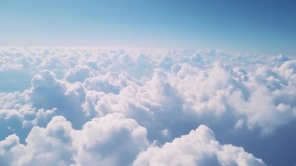 Stunning Aerial Photo: Soft Clouds Drifting Gently. AI Generated
