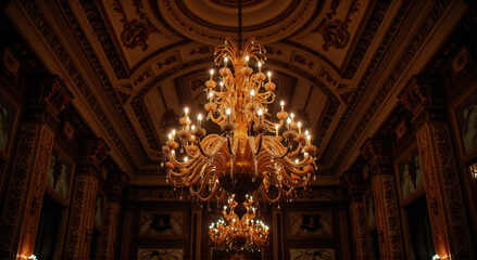 chandelier in the church