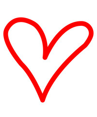 Heart clip art design on plain white transparent isolated background for card, shirt, hoodie, sweatshirt, apparel, tag, mug, icon, poster or badge