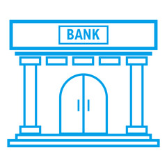 Fototapeta premium bank building icon vector business illustration