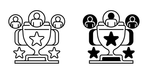 Employee Recognition Line Icon. linear style sign for mobile concept and web design. Outline vector icon.