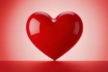 a red heart shaped object on a red background