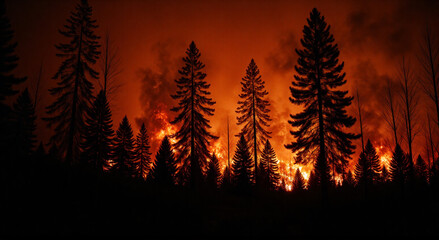fire in the woods