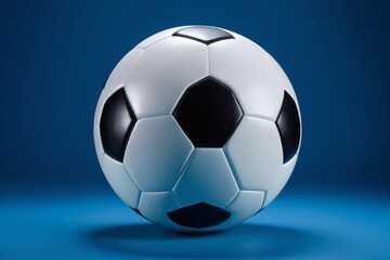 Fototapeta premium soccer ball on blue background