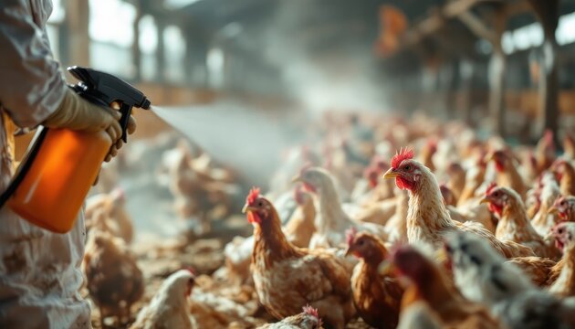 Poultry Farm Disinfection: Protecting Chickens from Diseases with Protective Spray