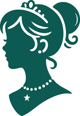 Romantic Antique Cameo Icon for Elegant Branding
