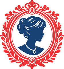 Heritage Victorian Cameo Icon for Unique Designs
