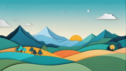 mountain landscape illustration