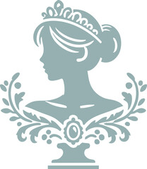 Old-World Cameo Silhouette for Historical Use
