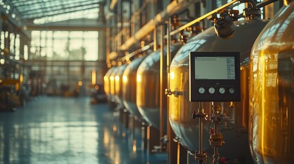 Fototapeta premium Industrial Equipment in Modern Factory