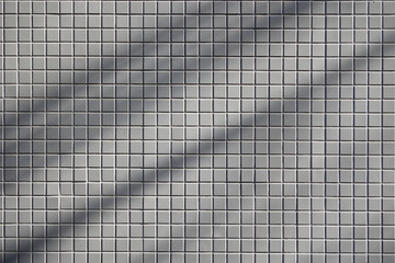 White square tiles sun shade and shadow texture pattern modern building japan style metro background