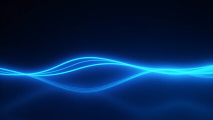 Abstract 3d blue wave background. Generative Ai.