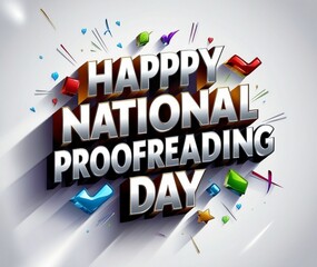 Graphic Design for National Proofreading Day with Bold Text