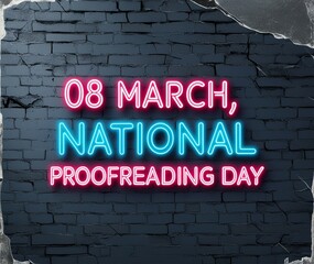 Graphic Design for National Proofreading Day with Bold Text