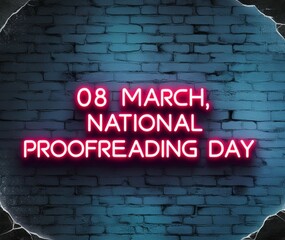Graphic Design for National Proofreading Day with Bold Text