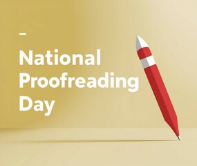 Graphic Design for National Proofreading Day with Bold Text